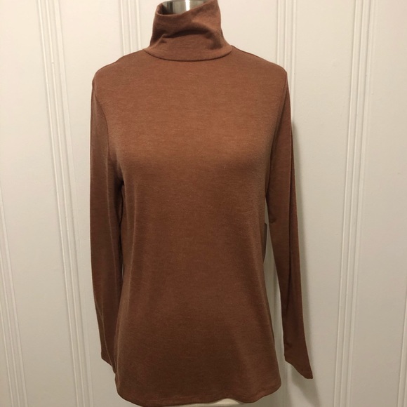 A New Day Mock Neck Long Sleeve Rust Color Large - Picture 2 of 12